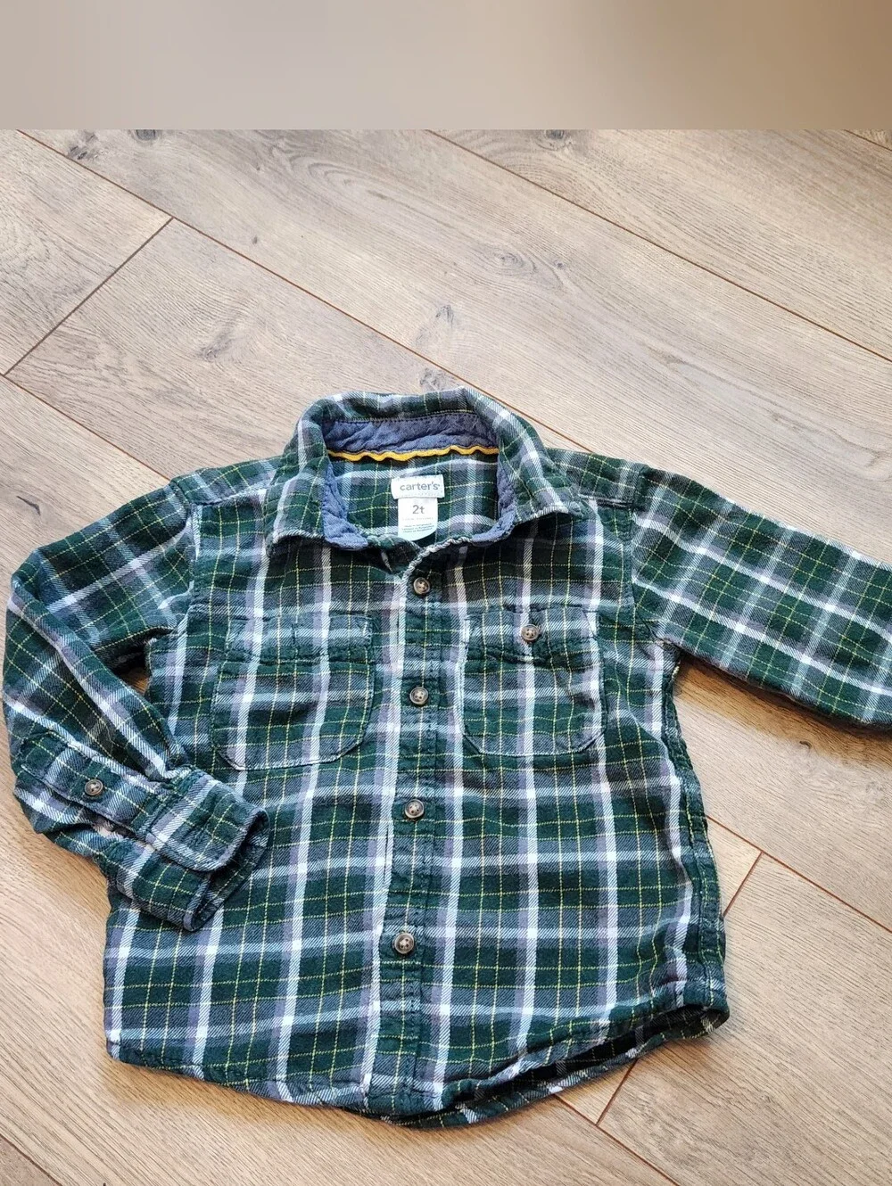2t Carter's Thick Flannel Button Up Shirt